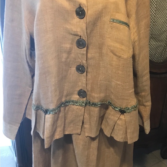 Taylor G Linen Skirt Long Elastic Waist & Jacket 2 Pc Set Boho 1X - Picture 11 of 16